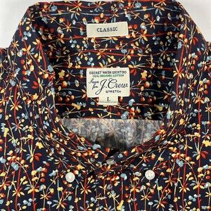 Floral Patterned Gray Shirt